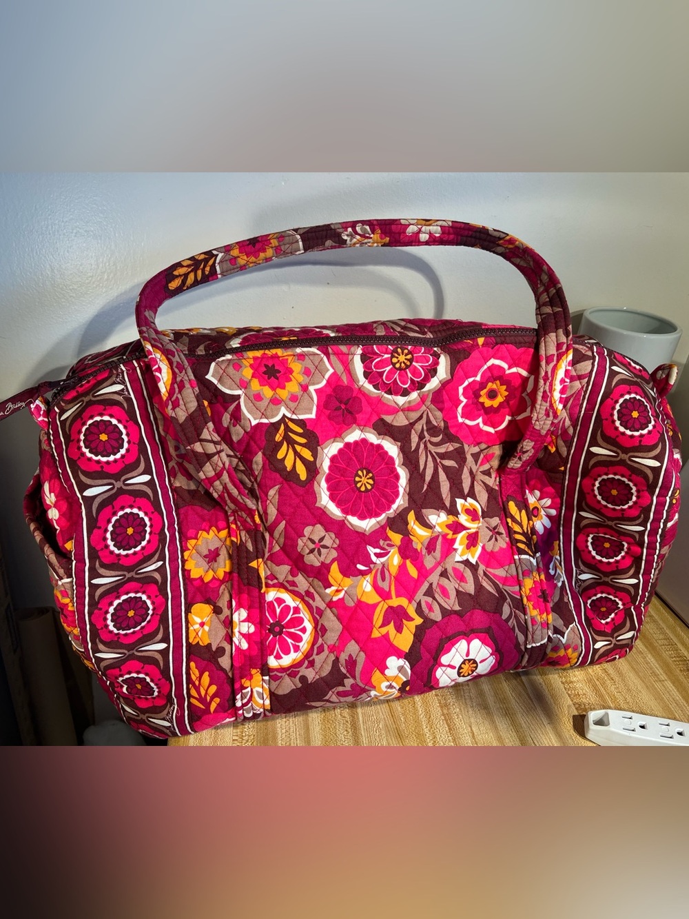 Vera Bradley Duffel Travel Gym Casual Bag Retired CARNABY Large  21”x11”x11”